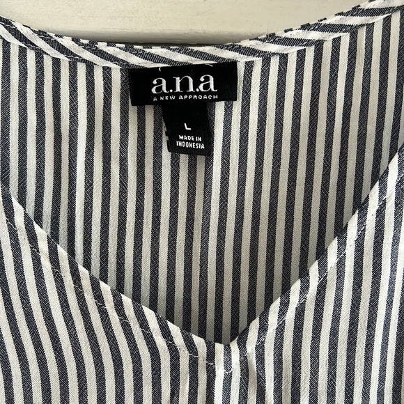 Ana Flowy Striped Tank Top With Ruffle - Picture 2 of 6